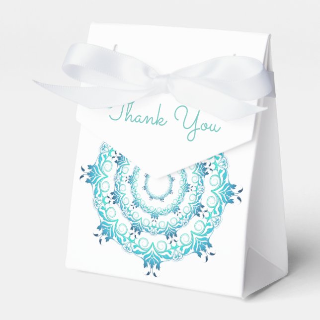 Etnisk Blommigt Mandala. Presentaskar (Framsidan Sidan)