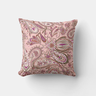 Etnisk Blommigt: Oriental Paisley Design. Kudde