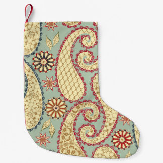 Etnisk blommigt, paisley vintage stil. liten julstrumpa