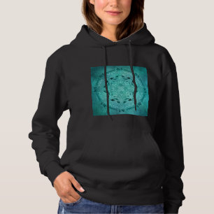 Etnisk blommigt turkos grunge mandala t-shirt