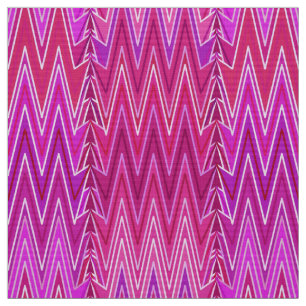 Etnisk Chevron Damask, Lila och Fuchsia Rosa Tyg