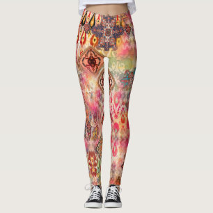 Etnisk digital Abstrakt Sömlös Mönster Leggings
