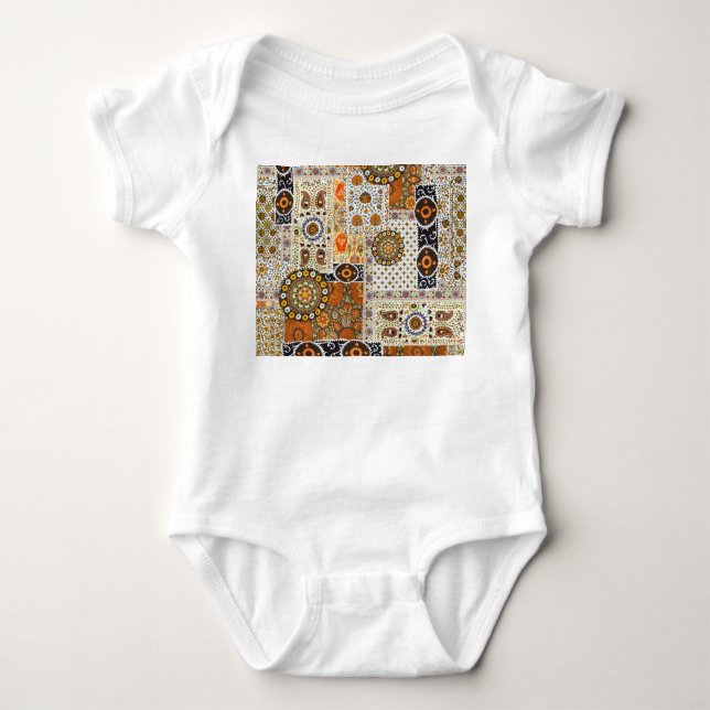 Etnisk digital Abstrakt: Sömlös Mönster T Shirt (Framsida)