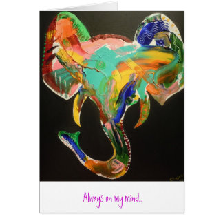 Etnisk elefant hälsningskort