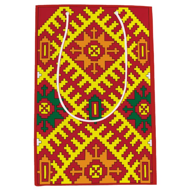 Etnisk etnografisk folkart mönster från Alsunga (Framsidan)