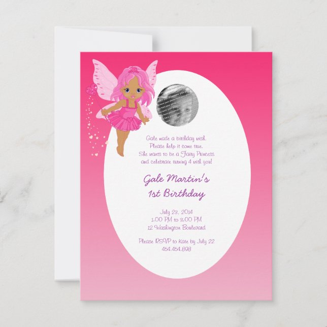 Etnisk felik födelsedagsfest för Princess Flicka Inbjudningar (Framsida)