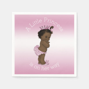 Etnisk för rosor Princess baby shower lite Pappersservett