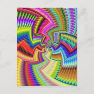 Etnisk Funky Färg Vykort