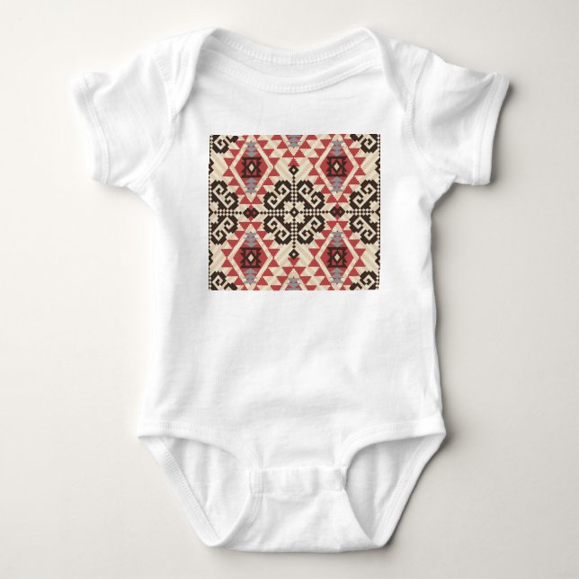 Etnisk geometri: Abstrakt sömlös T Shirt (Framsida)