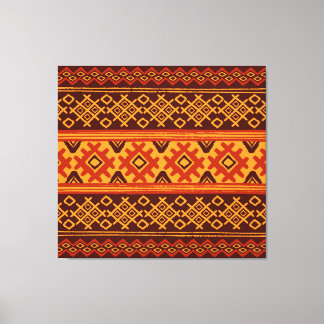 Etnisk geometri, traditionell mönster. canvastryck