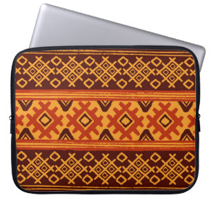 Etnisk geometri, traditionell mönster. laptop fodral