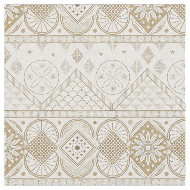 Etnisk geometrisk Blommigt Stam Sömlös Mönster 2 Tyg (Närbild)