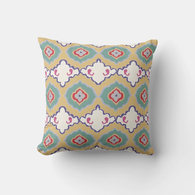 Etnisk ikat chevron mönster, bakgrund Traditionell Kudde (Framsida)