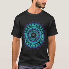 Etnisk krickamandala. monogram. tee