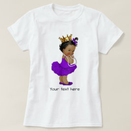 Etnisk Lila Tutu Ballerina Baby Princess Pearls Tee