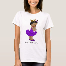 Etnisk Lila Tutu Ballerina Baby Princess Pearls Tee