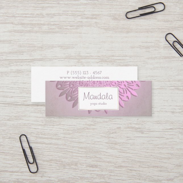 Etnisk lutningmandala mini visitkort (Fram/Back In Situ)