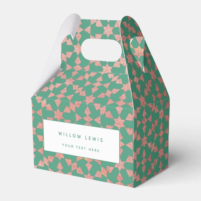 Etnisk marockansk geometrisk Mosaic Mönster Presentaskar (Framsidan Sidan)