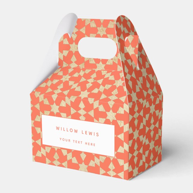 Etnisk marockansk geometrisk Mosaic Mönster Presentaskar (Framsidan Sidan)