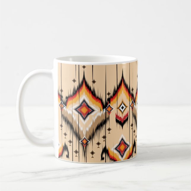 Etnisk mönster-formgivning för abstrakt, illustra kaffemugg (Vänster)
