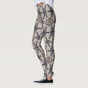 Etnisk orientalisk prydnadsbrodery decor Mönster Leggings