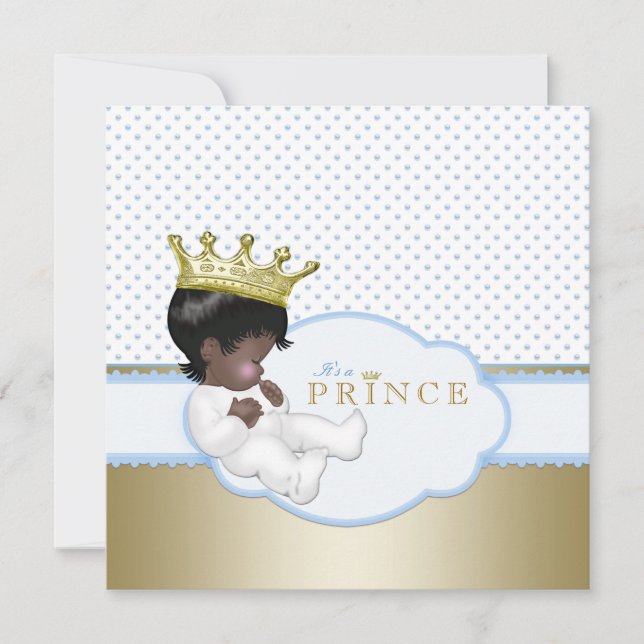 Etnisk pojke baby shower inbjudningar (Framsida)