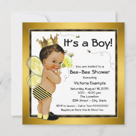 Etnisk pojke Bee Baby Shower Inbjudningar