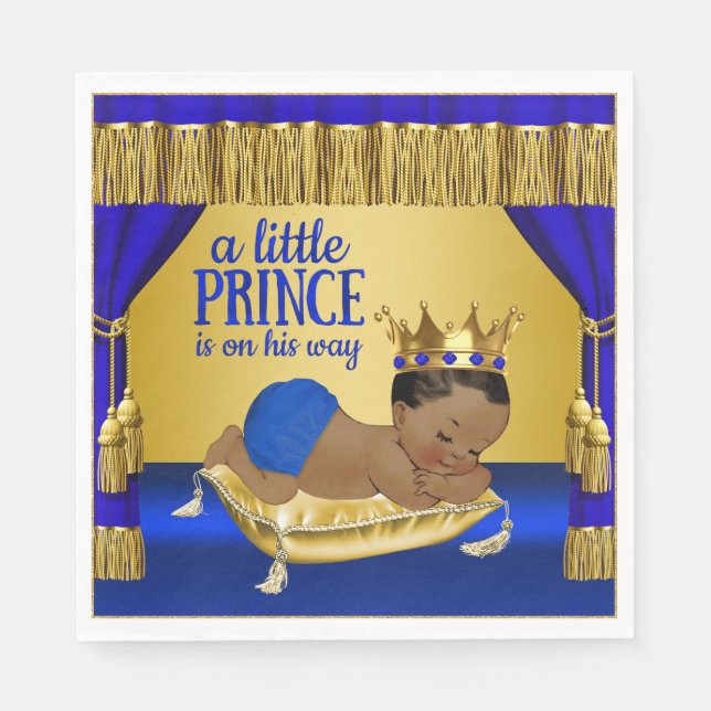 Etnisk prins baby shower pappers servett (Framsidan)