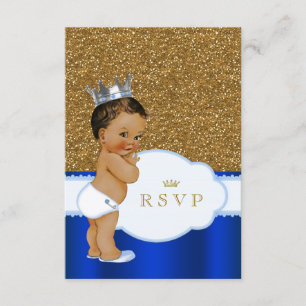 Etnisk prins baby shower RSVP OSA Kort