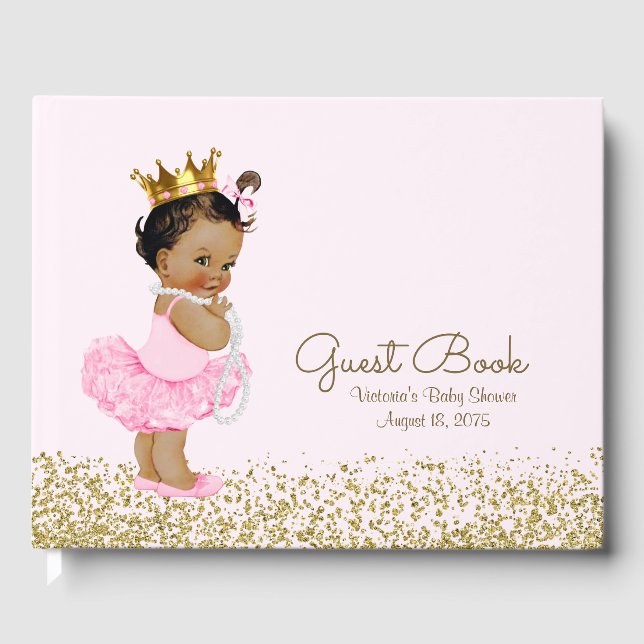 Etnisk prinsessa baby shower gästbok (Framsida)