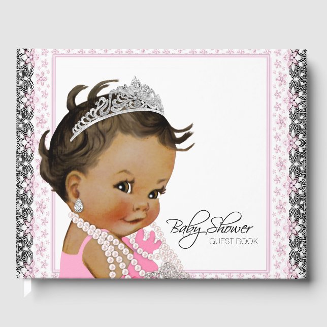 Etnisk prinsessa baby shower gästbok (Framsida)
