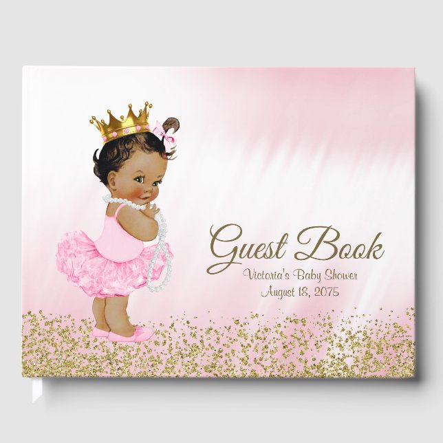 Etnisk prinsessa baby shower gästbok (Framsida)