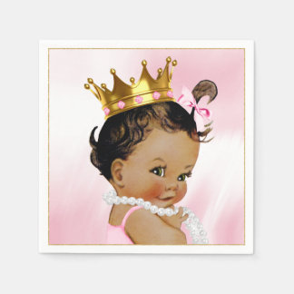 Etnisk prinsessa flicka baby shower pappers servet pappersservett