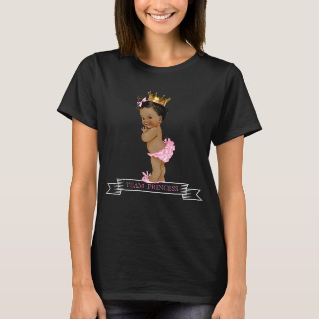 Etnisk prinsessa könsutlysning tee shirt (Framsida)