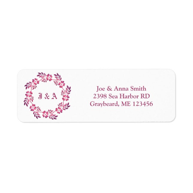 Etnisk retro blommigt Mandala Returadress Etikett (Framsidan)