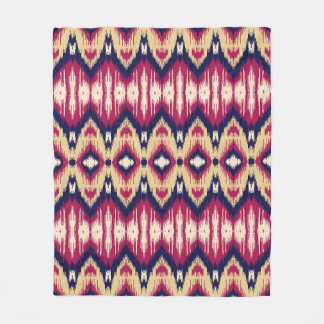 Etnisk rosa blue ikat chevron mönster bakgrund T Fleecefilt