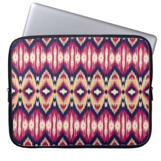 Etnisk rosa blue ikat chevron mönster bakgrund T Laptop Fodral