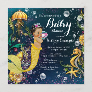 Etnisk Sjungande Bebis Babyshower Inbjudningar
