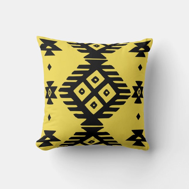 Etnisk slavisk inhemsk ornament boho bulgarisk kil kudde (Framsida)