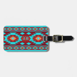 Etnisk southwestern geometrisk aztec modell bagagebricka