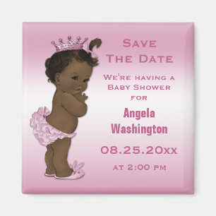 Etnisk spara för Princess baby shower Magnet
