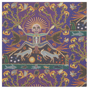 Etnisk stam- konst Boho för mexicansk Mayan Aztec Tyg