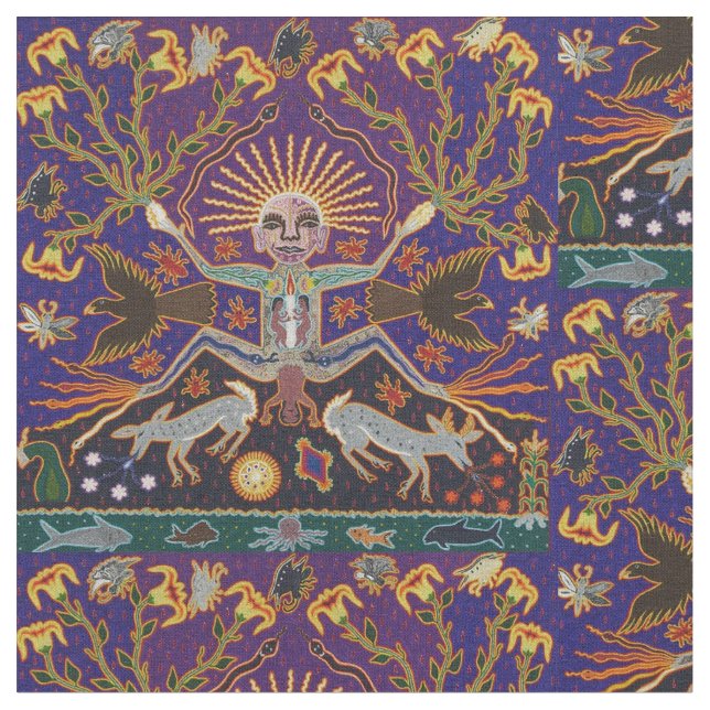 Etnisk stam- konst Boho för mexicansk Mayan Aztec Tyg (Närbild)