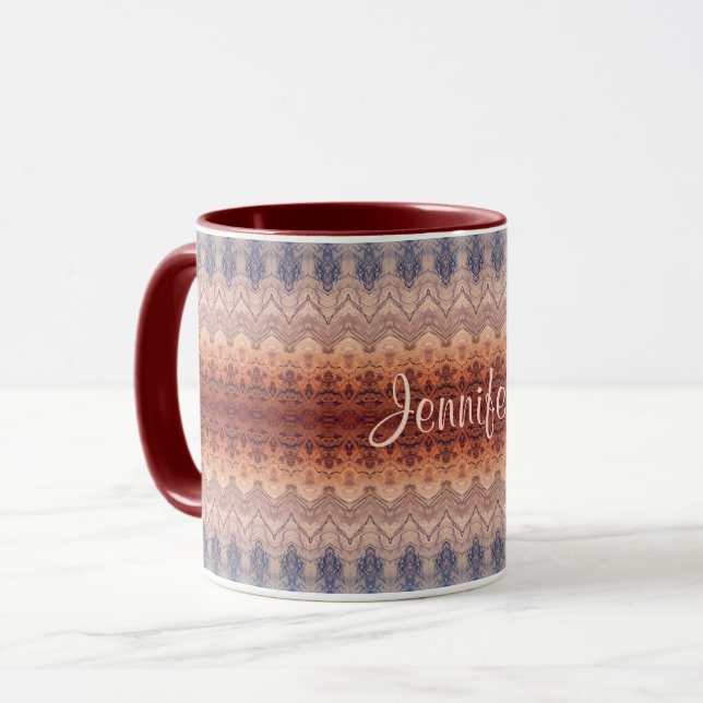 etnisk stamart african mönster.monogram. mugg (Framsida vänster)
