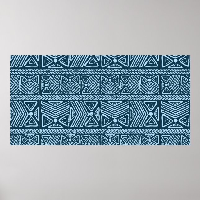 Etnisk stamlösning, etnisk vintage, sömlös poster (Framsidan)