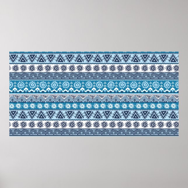 Etnisk stammen utan sömlös mönster poster (Framsidan)