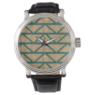 Etnisk stil stuckit mönster armbandsur