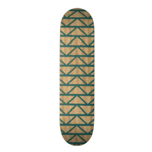 Etnisk stil stuckit mönster mini skateboard bräda 18,7 cm