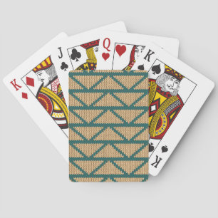 Etnisk stil stuckit mönster spel kort