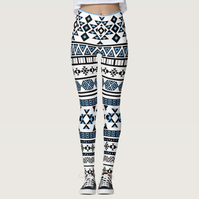 Etnisk triangel Geometric Navajo Mönster Leggings (Framsida)